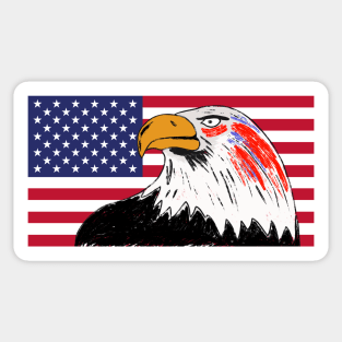 USA Drawing of an Eagle Sticker